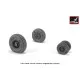 Armory AW32310 - 1/32 1/32 F-14 Tomcat late type wheels w/ weighted tires Armory AW32310 - 1/32 1/32 F-14 Tomcat late type wheels w/ weighted tires