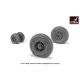 Armory AW32310 - 1/32 1/32 F-14 Tomcat late type wheels w/ weighted tires Armory AW32310 - 1/32 1/32 F-14 Tomcat late type wheels w/ weighted tires
