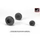 Armory AW35303 - 1/35 - 1/35 UH-60 Black Hawk wheels w/ weighted tires