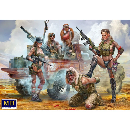 Master Box 35199 - 1/35 Desert Battle Series. Skull Clan-New Amazons Plastic Kit