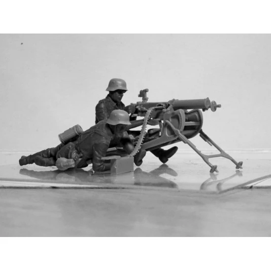 ICM 35645 - 1/35 German machine gun calculation with MG08, World War II