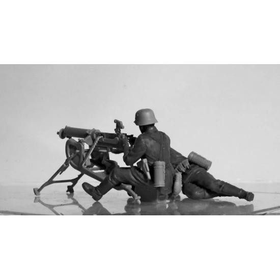 ICM 35645 - 1/35 German machine gun calculation with MG08, World War II