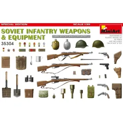 Us Stock Miniart 35304 1/35 Scale Soviet Infantry Weapons And Equipment, World War Ii