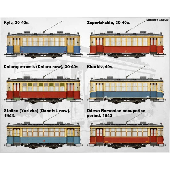 Miniart 38020 - 1/35 Soviet Tram Series-X (Early Type) Scale Model Kit