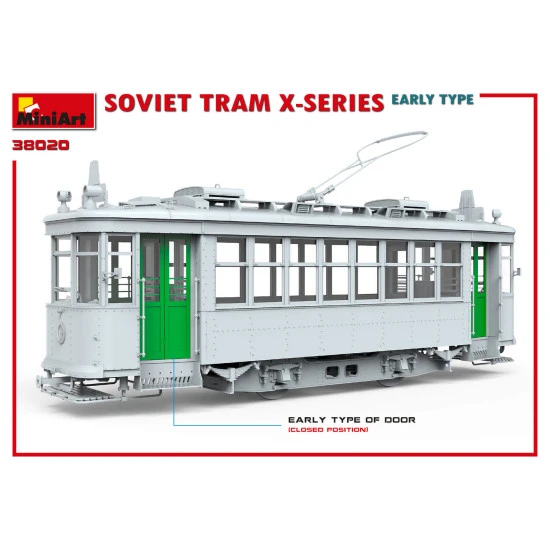 Miniart 38020 - 1/35 Soviet Tram Series-X (Early Type) Scale Model Kit