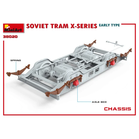 Miniart 38020 - 1/35 Soviet Tram Series-X (Early Type) Scale Model Kit