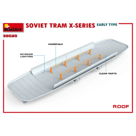 Miniart 38020 - 1/35 Soviet Tram Series-X (Early Type) Scale Model Kit