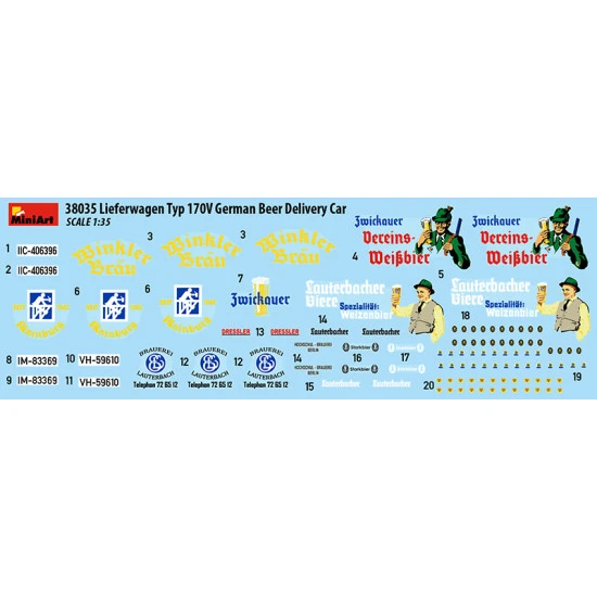 Miniart 38035 - 1/35 Mercedes-Benz delivery truck 170V (German beer delivery)