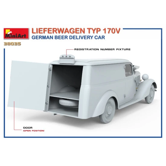 Miniart 38035 - 1/35 Mercedes-Benz delivery truck 170V (German beer delivery)
