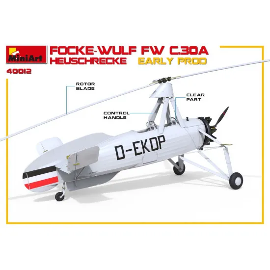 Miniart 41012 - 1/35 Reconnaissance gyroplane Focke Wulf FW C.30A Grasshopper