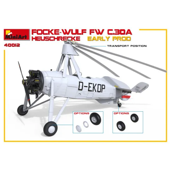 Miniart 41012 - 1/35 Reconnaissance gyroplane Focke Wulf FW C.30A Grasshopper