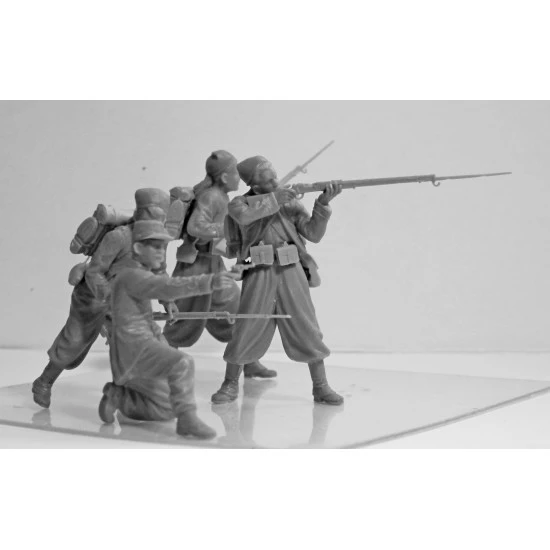ICM 35709 - 1/35 French Zouaves (1914) (4 figures) (100 new models) plastic kit