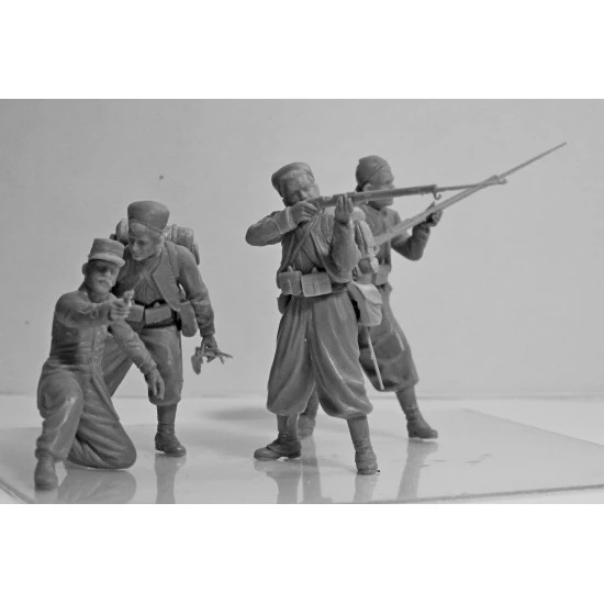 ICM 35709 - 1/35 French Zouaves (1914) (4 figures) (100 new models) plastic kit