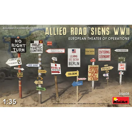 Miniart 35608 - Road Signs of the Allies of World War II. 1/35