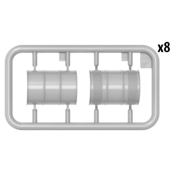 Miniart 35613 - FUEL & OIL DRUMS 1930-50s. World War II. 1/35