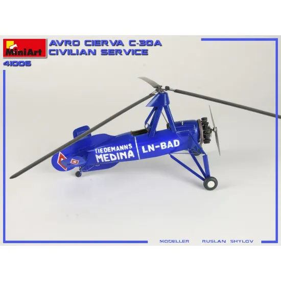 Miniart 41006 - 1/35 AVRO CIERVA C.30A CIVILIAN SERVICE Scale Plastic Models Kit