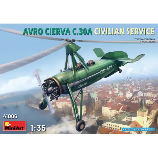 Miniart 41006 - 1/35 AVRO CIERVA C.30A CIVILIAN SERVICE Scale Plastic Models Kit