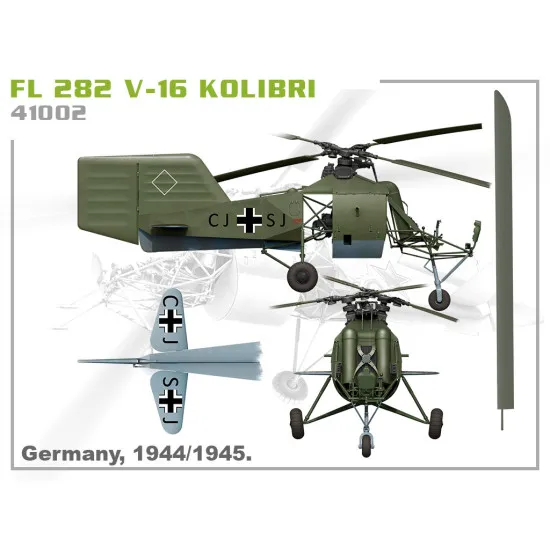 Miniart 41002 - 1/35 Helicopter Fl 282 V-16 KOLIBRI Scale Plastic Model Kit