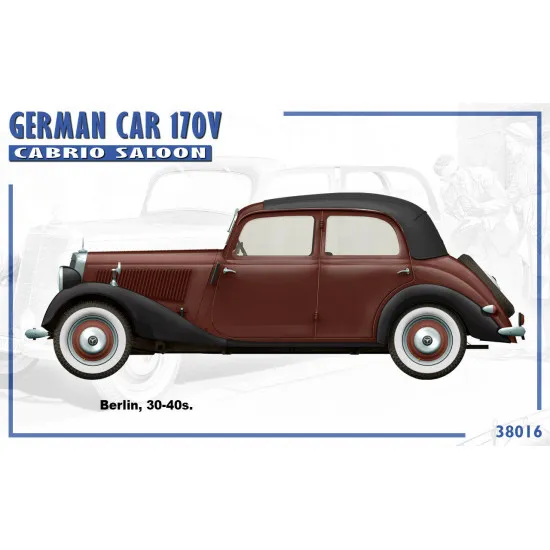 Miniart 38016 - 1/35 German Car Type 170V Cabrio Salon Miniatures Plastic Kit