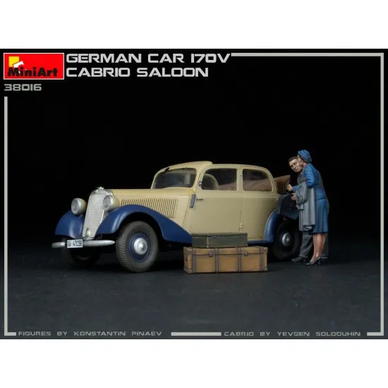 Miniart 38016 - 1/35 German Car Type 170V Cabrio Salon Miniatures Plastic Kit