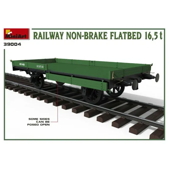 Miniart 39004 - 1/35 Railway non-brake Platform 16.5t. Plastic Model Kit