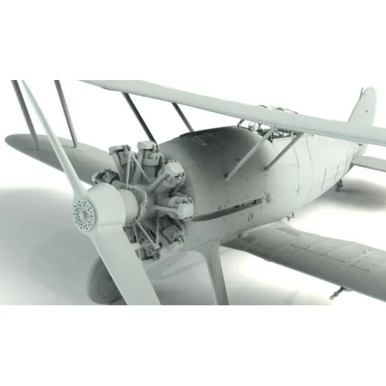 Us Stock Icm 32040 -1/35 Gloster Gladiator Mk.i, Wwii British Fighter Plastic Model Store