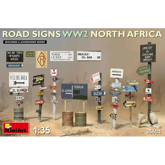 Miniart 35604 - 1/35 Road signs from the Second World War (North Africa)