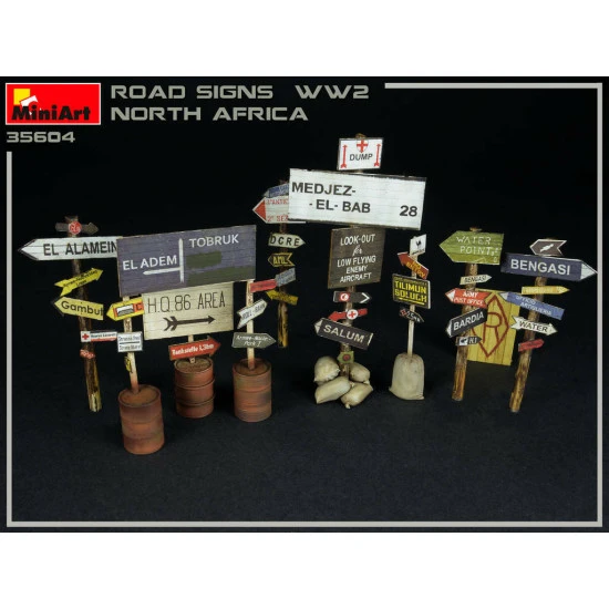 Miniart 35604 - 1/35 Road signs from the Second World War (North Africa)