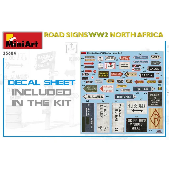 Miniart 35604 - 1/35 Road signs from the Second World War (North Africa)
