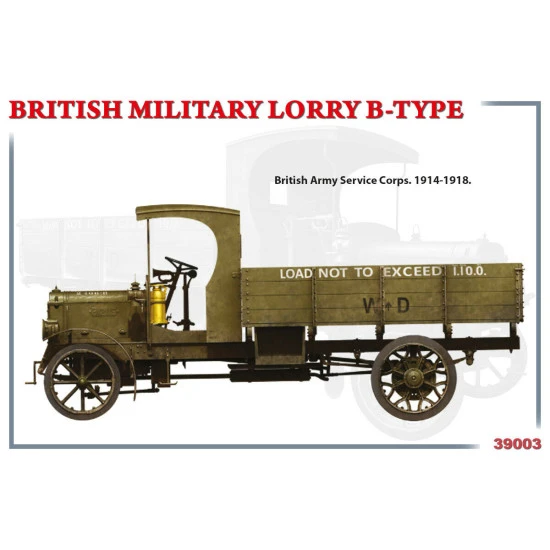 Miniart 39003 - 1/35 British truck of World War I B-Type Plastic model kit