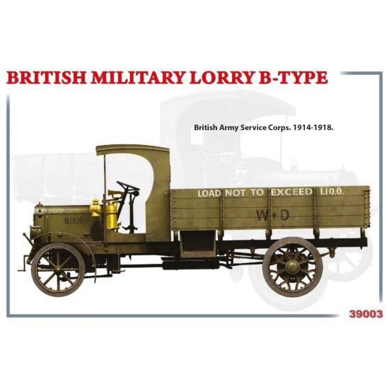Miniart 39003 - 1/35 British truck of World War I B-Type Plastic model kit