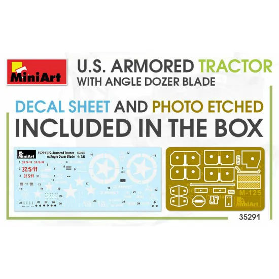 Miniart 35291 - 1/35 U.S. ARMORED TRACTOR WITH ANGLE DOZER BLADE