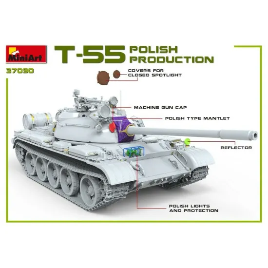 Miniart 37090 - 1/35 WW II T-55A Polish Production Scale Kit