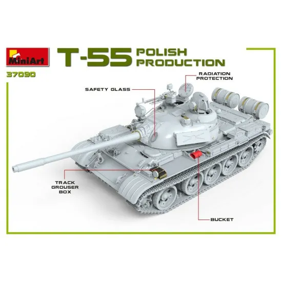 Miniart 37090 - 1/35 WW II T-55A Polish Production Scale Kit
