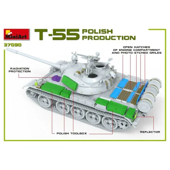Miniart 37090 - 1/35 WW II T-55A Polish Production Scale Kit