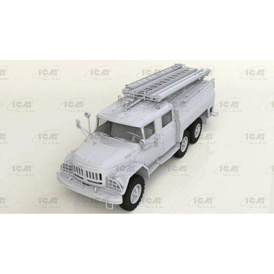 ICM 35902 - 1/35 Chernobyl 2. Fire Fighters (AC-40-137A firetruck + 4 figures + diorama base with background)