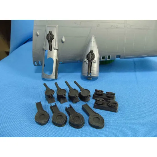 Bundle lot of Metallic Details MDR4854 + MDR4857 1/48 Boeing B-17 Engines + Turbochargers for Revell / Monogram kits