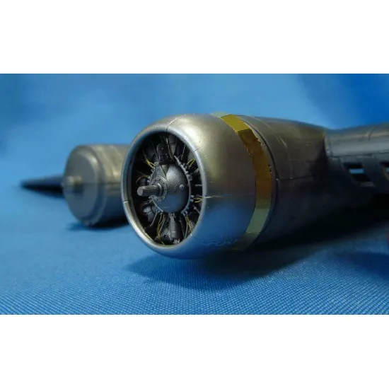 Bundle lot of Metallic Details MDR4854 + MDR4857 1/48 Boeing B-17 Engines + Turbochargers for Revell / Monogram kits