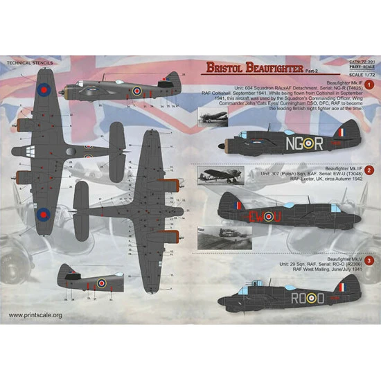 Print Scale 72-391 - 1/72 Tomcat F-14 A Part 3 (wet decal for aircraft)