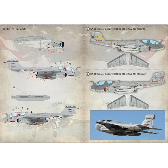 Print Scale 72-395 - 1/72 EA-6B Prowler Part 2 (wet decal for aircraft)