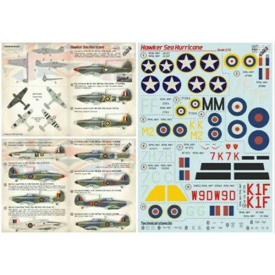 Print Scale 72-383 - 1/72 Hawker Sea Hurrikane (wet decal for aircraft)