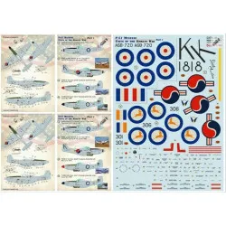 Print Scale 48-170 - 1/48 F-51 Mustang. Units of the Korean War Part 1 (wet decal for aircraft)