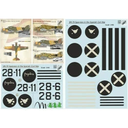 Print Scale 48-175 - 1/48 SM-79 Sparviero in the Spanish Civil War wet decal