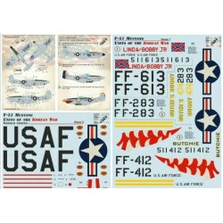 Print Scale 32-029 - 1/32 F-51 Mustang. Units of the Korean War wet decal for aircraft