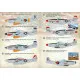 Print Scale 144-022 - 1/144 F-51 Mustang. Units of the Korean War wet decal for aircraft
