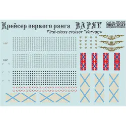 Print Scale 350-002 - 1/350 First-class cruiser Varyag wet decal for aircraft