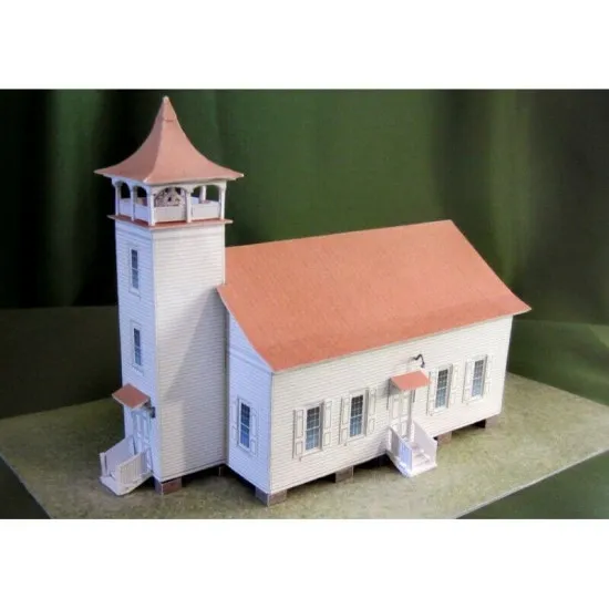 Paper Model Kit Chapel Pineville Chapel 1/150 265 Architecture USA, 1810