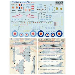 Print Scale 144-023 - 1/144 scale - Avro Vulcan Part 1 Decal for aircraft