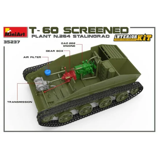 Miniart 35237 - 1/35 - T-60 SCREENED (PLANT NO.264 STALINGRAD) Interior kit