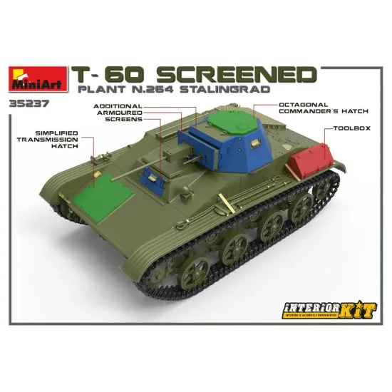 Miniart 35237 - 1/35 - T-60 SCREENED (PLANT NO.264 STALINGRAD) Interior kit